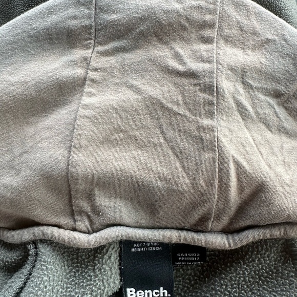 Bench Girls Grey Zip Fleece Hoodie Sweater Size 7/8 - Picture 6 of 7
